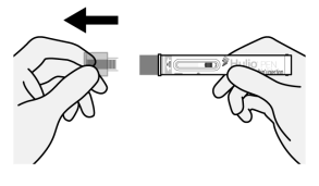 Pull straight on the protective clear cap to uncap the Pen (See Figure E). Do not twist.image