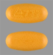 Pill Finder: Logo 777 Yellow Elliptical / Oval - Medicine.com