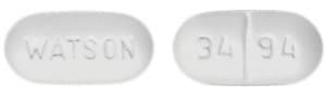 Image 1 - Imprint WATSON 34 94 - ibuprofen/oxycodone 400 mg / 5 mg