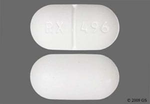 Image 1 - Imprint RX 496 - acetaminophen/hydrocodone 750 mg / 7.5 mg