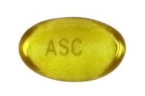 Pill Finder ASC 105 Yellow Elliptical Oval Medicine