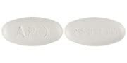 Image 1 - Imprint APO 250-125 - amoxicillin/clavulanate 250 mg / 125 mg