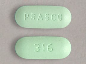 Image 1 - Imprint PRASCO 316 - Wellbid-D 1200 phenylephrine 40 mg / guaifenesin 1200 mg