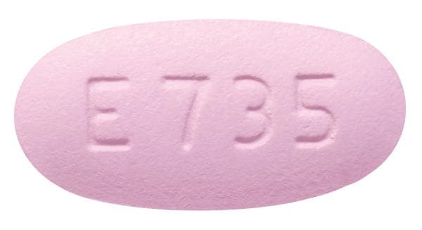 Image 1 - Imprint E735 - mycophenolate mofetil 500 mg