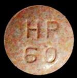 Image 1 - Imprint HP 60 - fosinopril/hydrochlorothiazide 10 mg / 12.5 mg