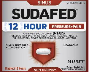 Image 1 - Imprint SUDAFED - Sudafed 12 Hour Pressure+Pain 220mg / 120 mg