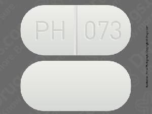 Pill Finder: PH 073 White Elliptical / Oval - Medicine.com