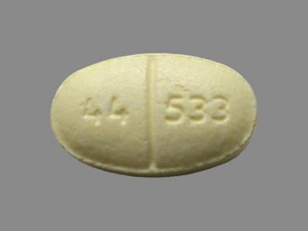 Pill Finder: 44 533 Yellow Elliptical / Oval - Medicine.com