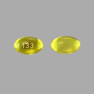 Pill Finder 133 Yellow Elliptical Oval Medicine