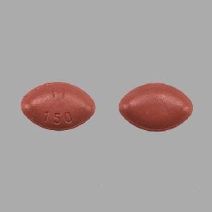 Pill Finder: T1 150 Red Elliptical / Oval - Medicine.com