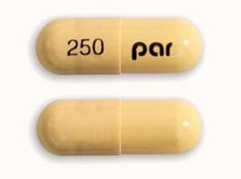 Imprint 250 par - fluoxetine/olanzapine 25 mg / 6 mg
