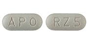 Imprint APO RZ 5 - rizatriptan 5 mg (base)