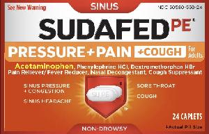 Image 1 - Imprint SU PE SU 06 - Sudafed PE Pressure+Pain+Cough acetaminophen 325 mg / dextromethorphan hydrobromide 10 mg / phenylephrine hydrochloride 5 mg