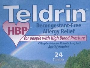 Image 1 - Imprint GPIP60 - Teldrin HBP Allergy chlorpheniramine maleate 4mg