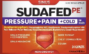 Image 1 - Imprint SU PE WL 92 - Sudafed PE Pressure+Pain+Cold acetaminophen 325 mg / dextromethorphan HBr 10 mg / guaifenesin 100 mg / phenylephrine hydrochloride 5 mg