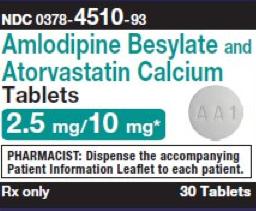 Image 1 - Imprint M AA1 - amlodipine/atorvastatin 2.5 mg / 10 mg