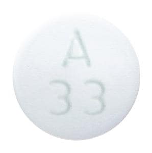 Pill Finder A33 White Round Medicine