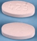 Imprint 423 - lacosamide 50 mg