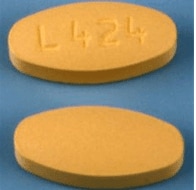 Imprint L424 - lacosamide 100 mg