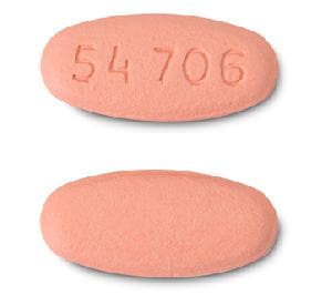 Pill Finder: 54 706 Pink Elliptical / Oval - Medicine.com