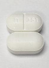 Image 1 - Imprint n 351 - acetaminophen/hydrocodone 300 mg / 5 mg