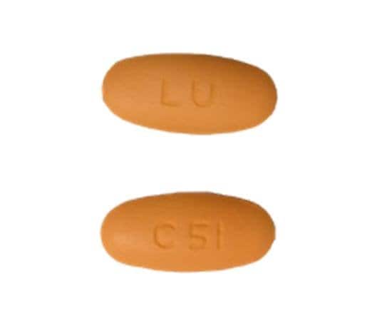 Imprint LU C51 - abacavir/lamivudine 600 mg / 300 mg