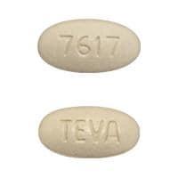 Imprint TEVA 7617 - hydrochlorothiazide/olmesartan 25 mg / 40 mg
