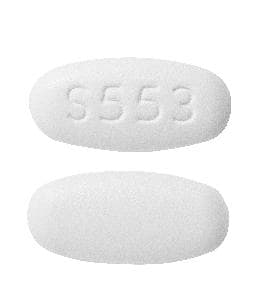 Image 1 - Imprint S553 - hydrochlorothiazide/olmesartan 25 mg / 40 mg