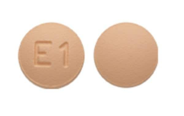 Pill Finder E 1 Orange Round Medicine