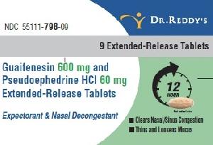 RDY 798 - Guaifenesin and Pseudoephedrine Hydrochloride Extended Release