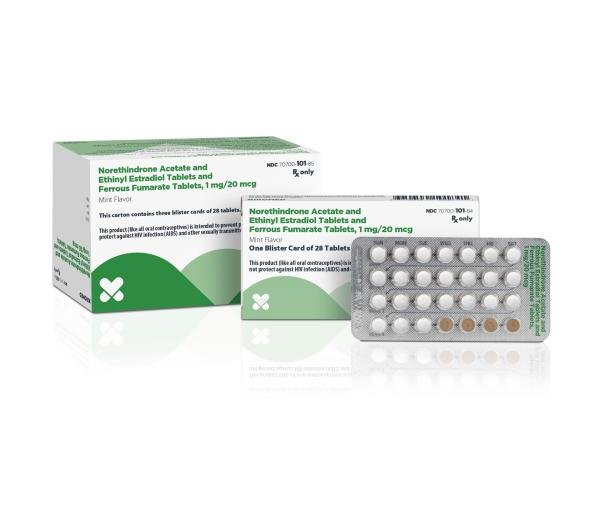 Image 1 - Imprint LF W - ethinyl estradiol/norethindrone ethinyl estradiol 20 mcg / norethindrone acetate 1 mg