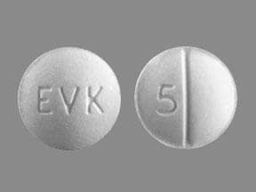 Imprint EVK 5 - amphetamine 5 mg