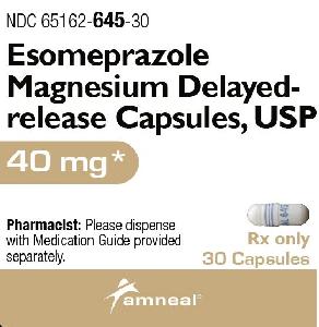 Image 1 - Imprint AMNEAL 645 - esomeprazole 40 mg