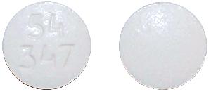 Image 1 - Imprint 54 347 - tetrabenazine 12.5 mg