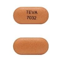 Image 1 - Imprint TEVA 7032 - mycophenolic acid 360 mg