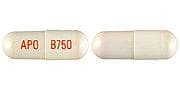 Imprint APO B750 - balsalazide 750 mg