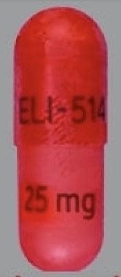 Image 1 - Imprint ELI-514 25 mg - amphetamine/dextroamphetamine 25 mg