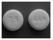 Image 1 - Imprint 7.5 669 - acetaminophen/oxycodone 325 mg / 7.5 mg