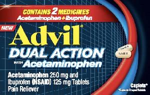 Image 1 - Imprint Advil II - Advil Dual Action acetaminophen 250 mg / ibuprofen 125 mg