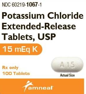 Image 1 - Imprint A15 - potassium chloride 15 mEq (1125 mg)