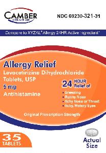 Image 1 - Imprint H L L - levocetirizine 5 mg