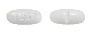 Image 1 - Imprint T 257 - acetaminophen/hydrocodone 325 mg / 5 mg