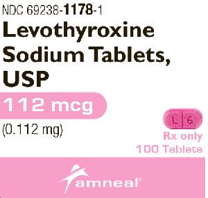 Image 1 - Imprint A N L 6 - levothyroxine 112 mcg (0.112 mg)