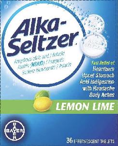 Image 1 - Imprint ALKA SELTZER ANTACID - Alka-Seltzer Lemon-Lime aspirin 325 mg / citric acid (anhydrous) 1000 mg / sodium bicarbonate 1700 mg