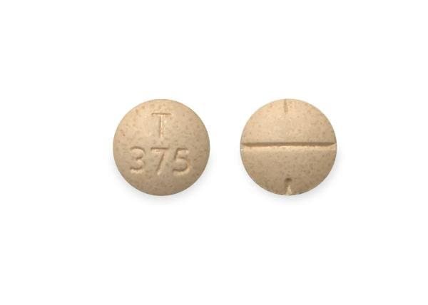 Image 1 - Imprint T 375 - amphetamine/dextroamphetamine 20 mg