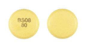 Imprint BS08 80 - fluvastatin 80 mg