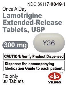 Image 1 - Imprint Y36 - lamotrigine 300 mg