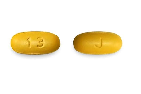 Imprint J 13 - lacosamide 100 mg