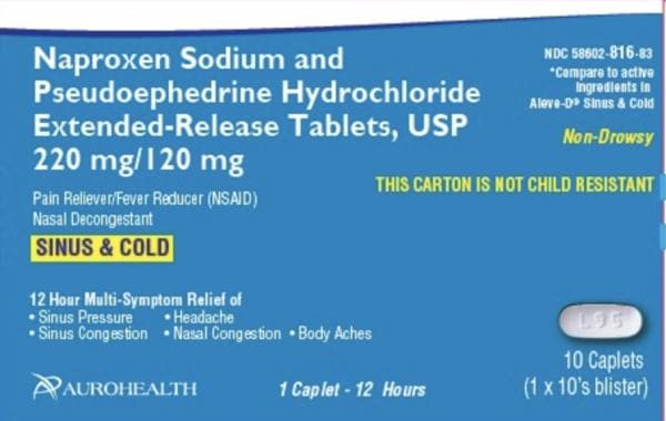 Image 1 - Imprint L95 - naproxen/pseudoephedrine 220 mg / 120 mg