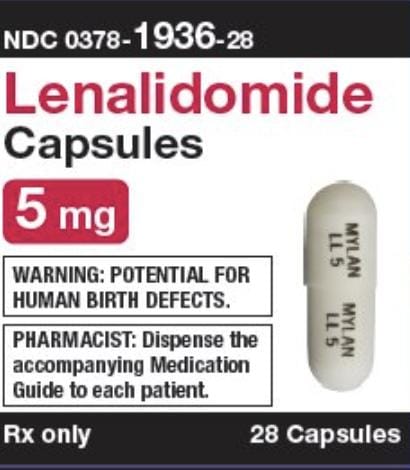 Image 1 - Imprint MYLAN LL 5 MYLAN LL 5 - lenalidomide 5 mg